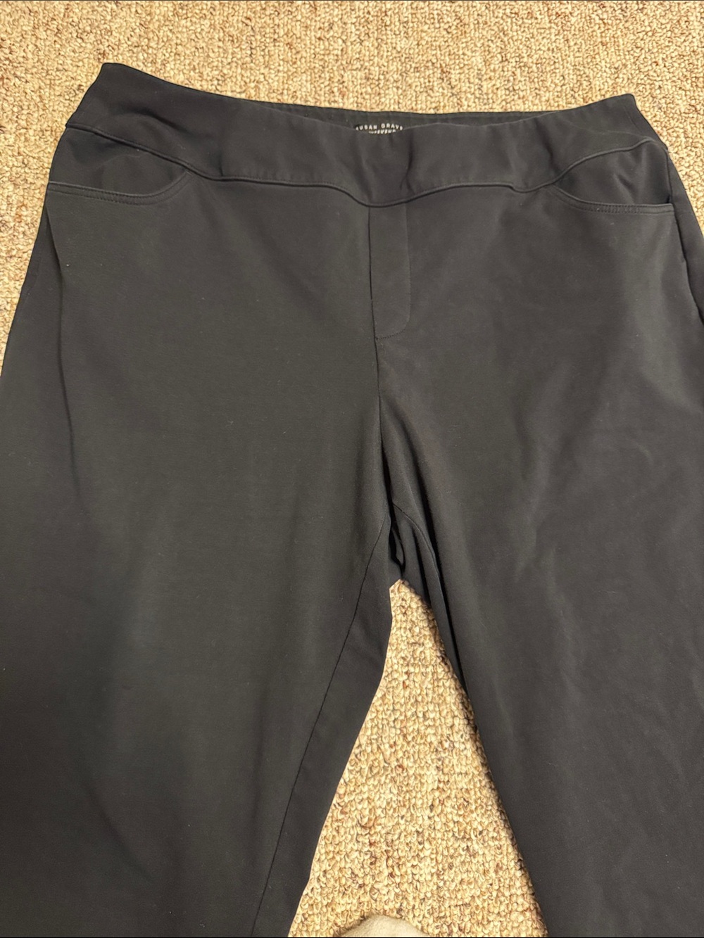 Susan Graver Black Weekend Pull-On Ponte pants - Picture 2 of 5